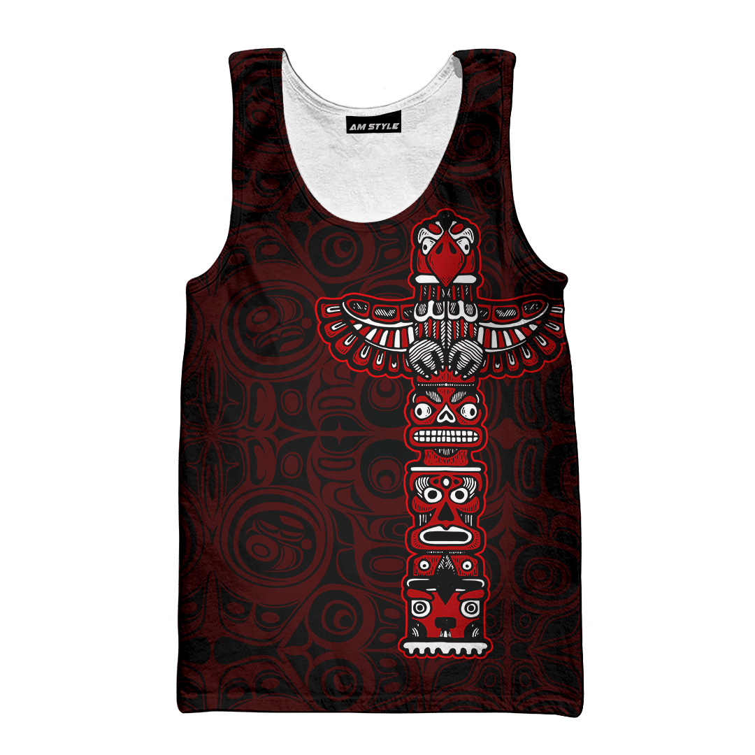 Totem Pole Native American Pacific Northwest Style Customized All Over Printed Hoodie