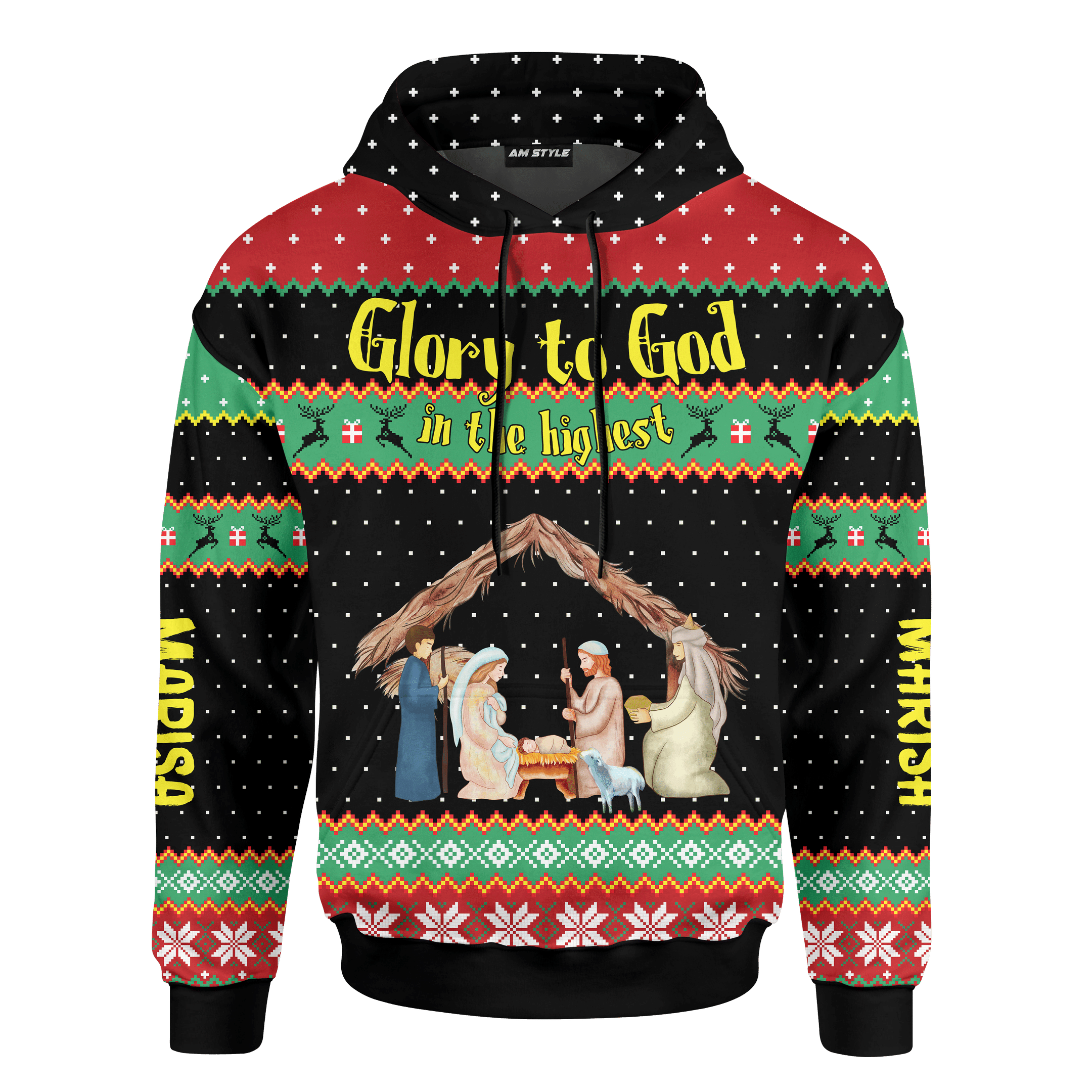 Glory To God In The Highest Merry Christmas Customized 3D All Over Printed Sweater - AM Style Design - Amaze Style™