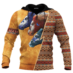 Native American Indian Horse Wall Art Native Patterns Customized 3D All Over Printed hoodie