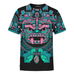 Aztec Sun God Tlaloc Aztec Mexican Mural Art Customized 3D All Over Printed hoodie