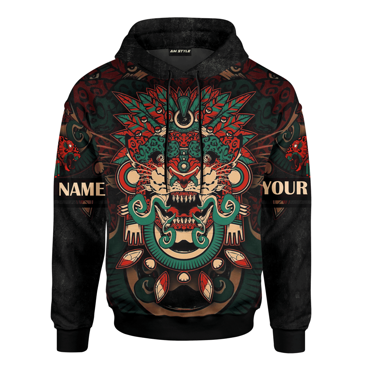 The Aztec Sacred Jaguar Maya Aztec Calendar Customized 3D All Over Printed hoodie