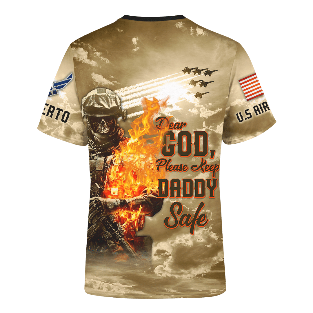 Jesus Father And Child U.S Air Force Jesus Family Faith Customized 3D All Overprinted Shirt - Am Style Design - Amaze Style™