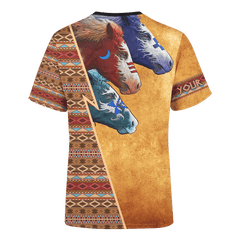 Native American Indian Horse Wall Art Native Patterns Customized 3D All Over Printed hoodie