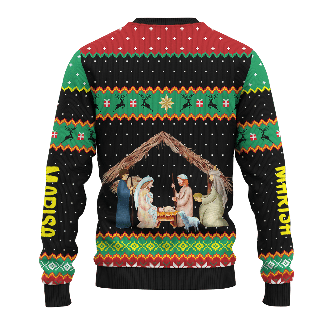 Glory To God In The Highest Merry Christmas Customized 3D All Over Printed Sweater - AM Style Design - Amaze Style™