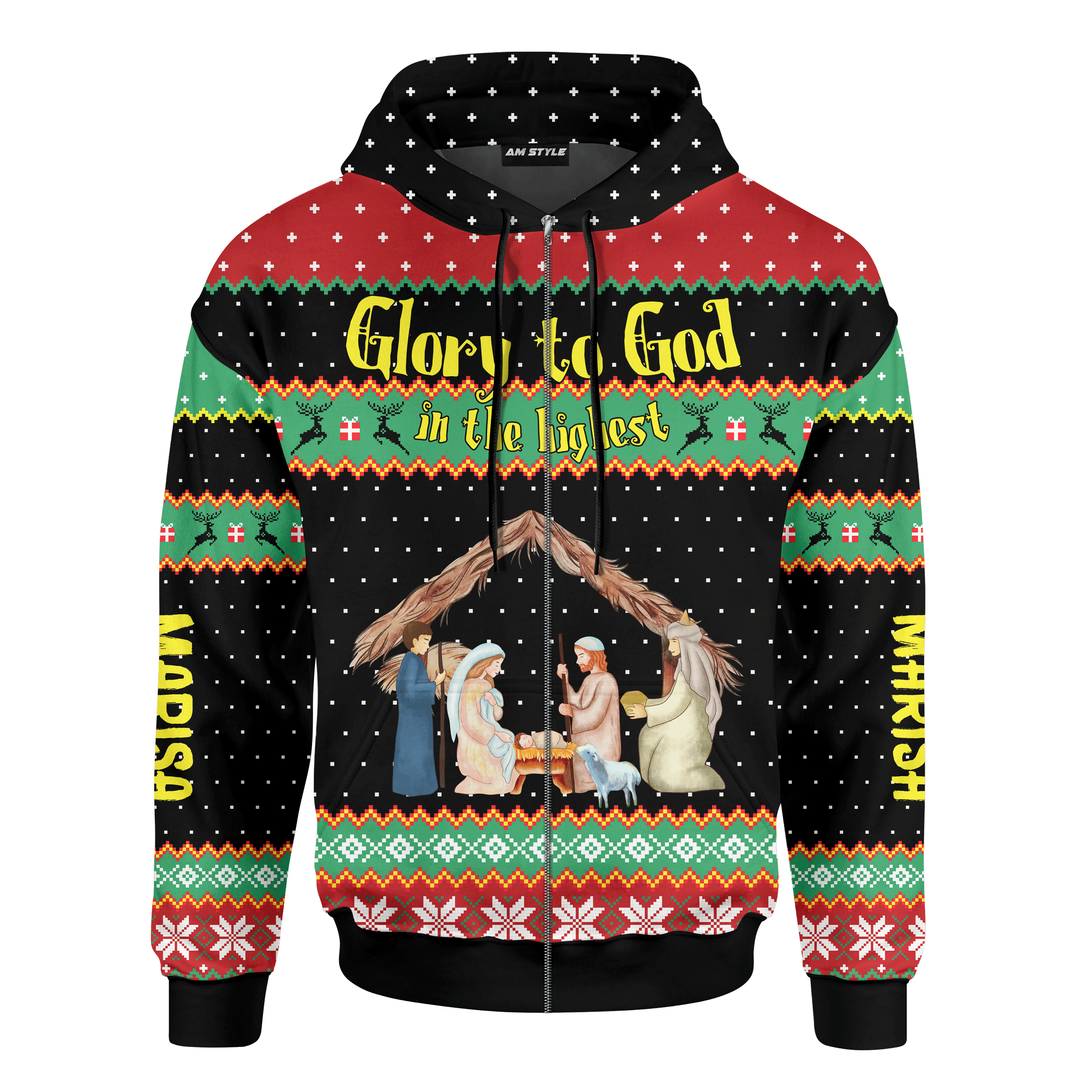 Glory To God In The Highest Merry Christmas Customized 3D All Over Printed Sweater