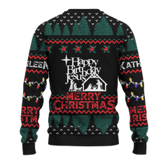 Happy Birthday Jesus Merry Christmas Customized 3D All Over Printed Sweater - AM Style Design - Amaze Style™