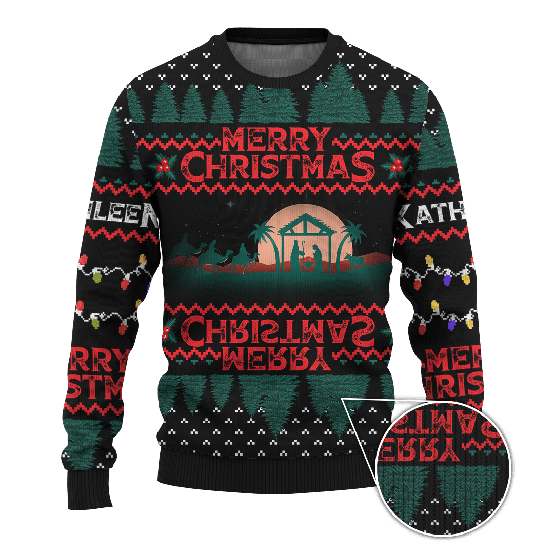 Happy Birthday Jesus Merry Christmas Customized 3D All Over Printed Sweater