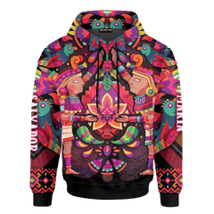 Aztec Flower Couple Maya Aztec Customized 3D All Over Printed Shirt - AM Style Design - Amaze Style™