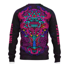 Aztec Tlaloc Mexican Wrestling Mask Maya Aztec Mexican Mural Art Customized 3D All Over Printed hoodie