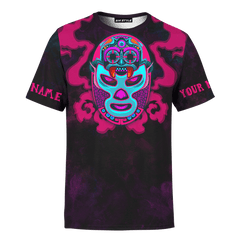 Aztec Tlaloc Mexican Wrestling Mask Maya Aztec Mexican Mural Art Customized 3D All Over Printed hoodie