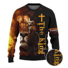 Jesus Lion The King Fire Customized 3D All Over Printed Shirt - AM Style Design - Amaze Style™