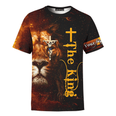 Jesus Lion The King Fire Customized 3D All Over Printed hoodie