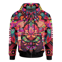 Aztec Flower Couple Maya Aztec Customized 3D All Over Printed Shirt - AM Style Design - Amaze Style™