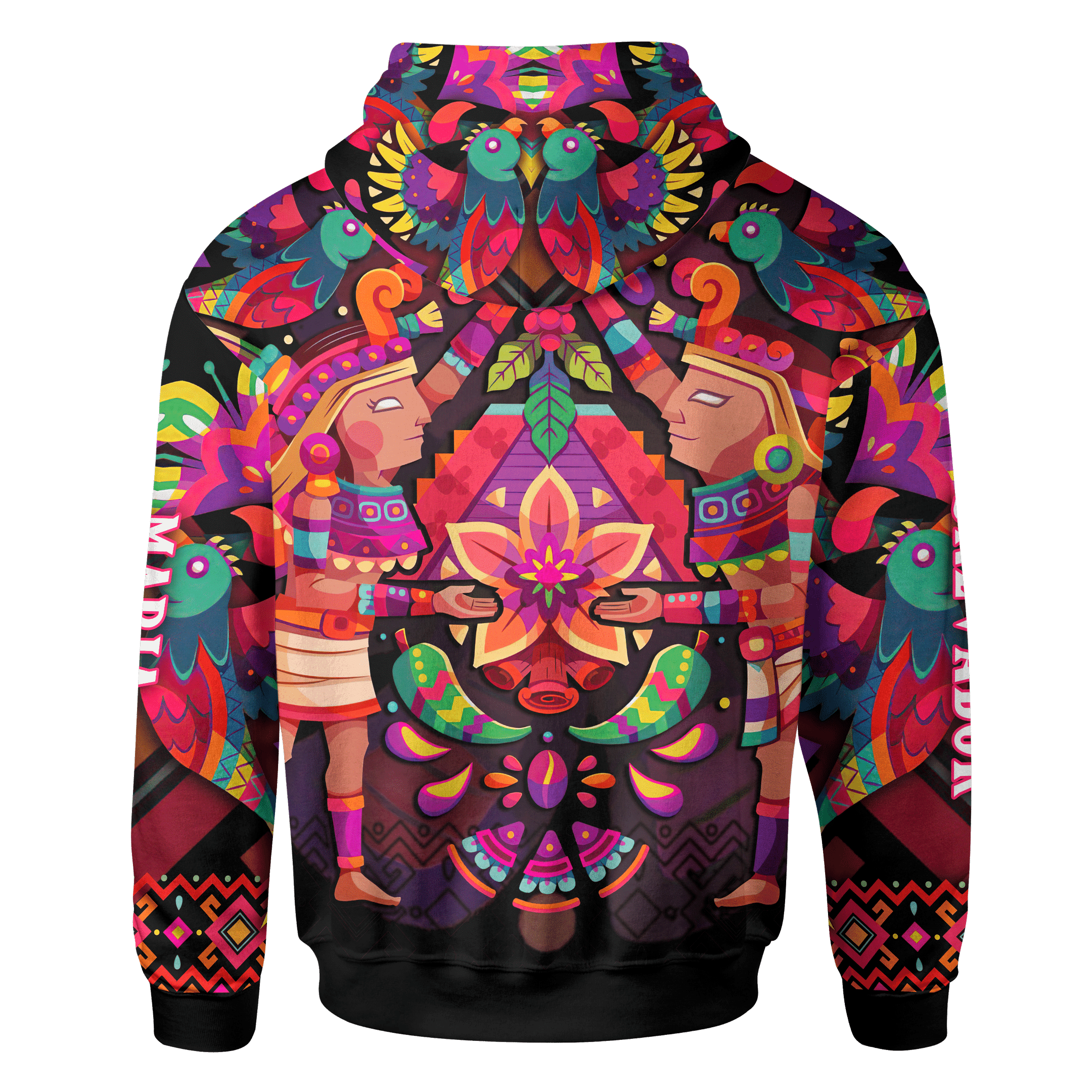 Aztec Flower Couple Maya Aztec Customized 3D All Over Printed Shirt - AM Style Design - Amaze Style™