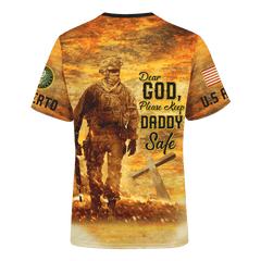 Jesus Father And Child U.S Army Jesus Family Faith Customized 3D All Overprinted Shirt - Am Style Design - Amaze Style™