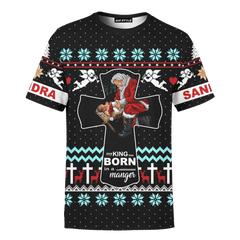 Santa And Jesus Every Knee Shall Bow Merry Christmas Customized 3D All Over Printed Sweater