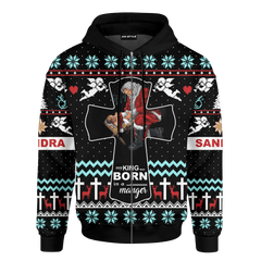 Santa And Jesus Every Knee Shall Bow Merry Christmas Customized 3D All Over Printed Sweater