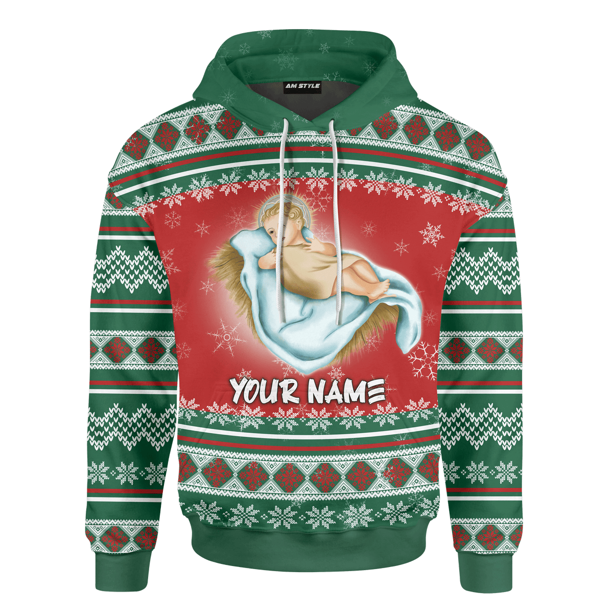 Nativity Scene Jesus Christmas Customized 3D All Over Printed Sweater - AM Style Design - Amaze Style™