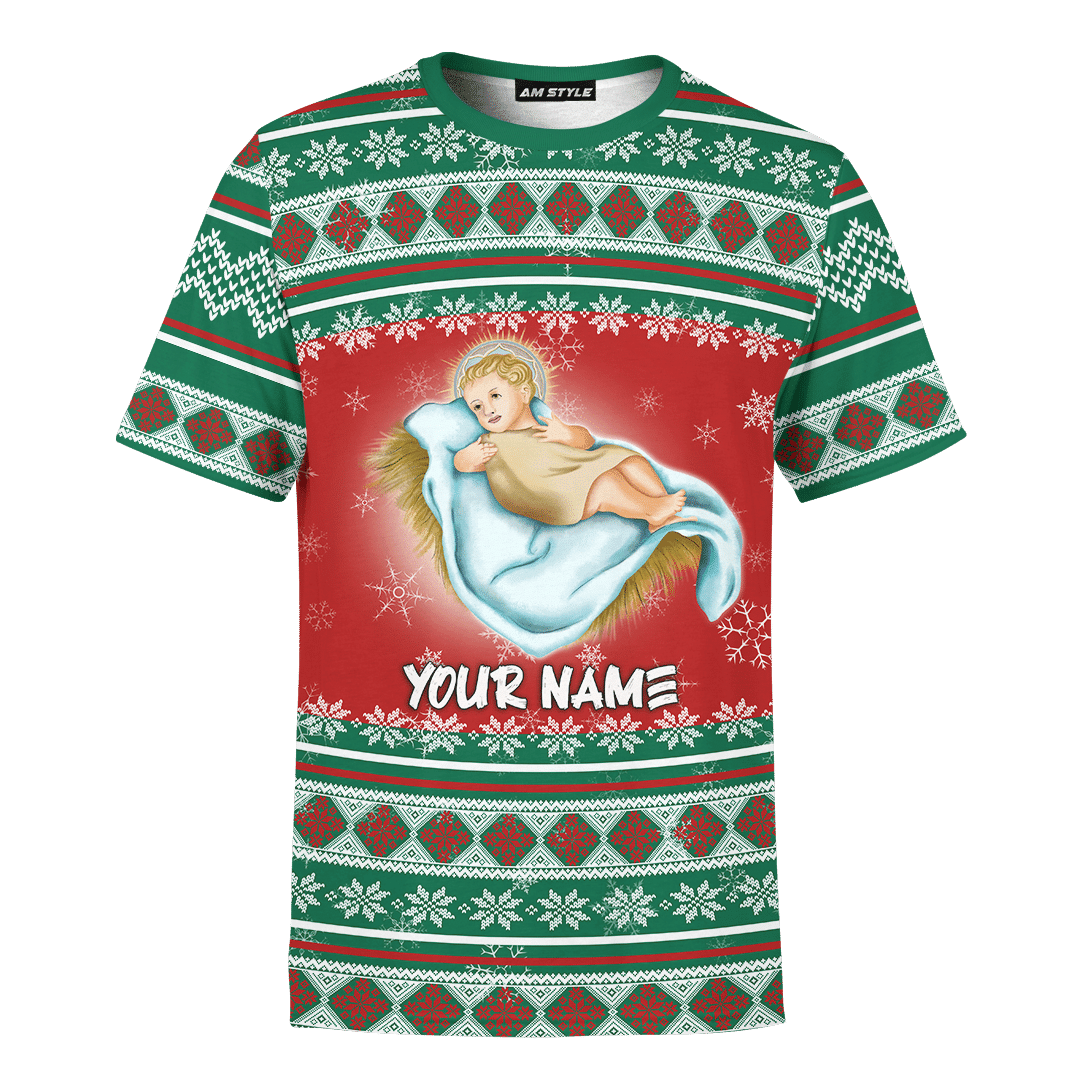 Nativity Scene Jesus Christmas Customized 3D All Over Printed Sweater