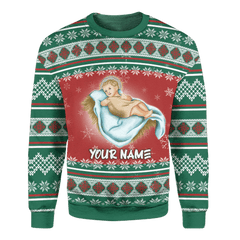 Nativity Scene Jesus Christmas Customized 3D All Over Printed Sweater