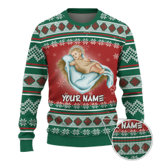 Nativity Scene Jesus Christmas Customized 3D All Over Printed Sweater - AM Style Design - Amaze Style™