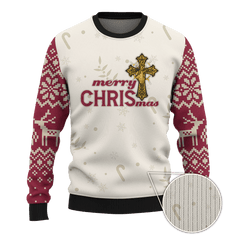 Merry Christmas God Bless You Christmas Customized 3D All Over Printed Sweater