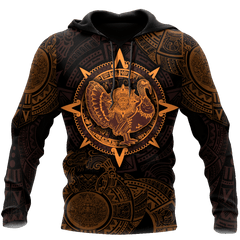 Aztec Mayan Aztec Turkey Thanksgiving Gold 3d All Over Printed Shirt Am Style - Amaze Style™