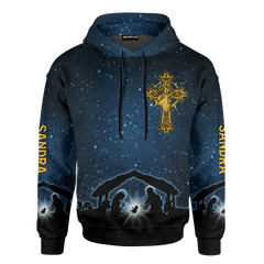 Christmas Nativity Scene Night Light Customized 3D All Over Printed Sweater - AM Style Design - Amaze Style™