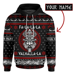 Fa-la-la-la-la Valhalla Viking Odin Candy Apple Red Colour - Viking Ugly Christmas Sweater - AM Style Design - Amaze Style™