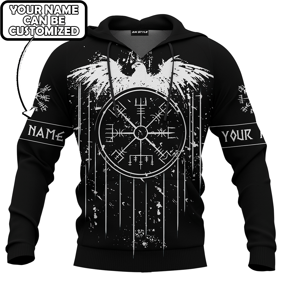 Viking Blood Flows Through My Veins Black Colour Customized 3D All Over Printed Shirt - AM Style Design - Amaze Style™