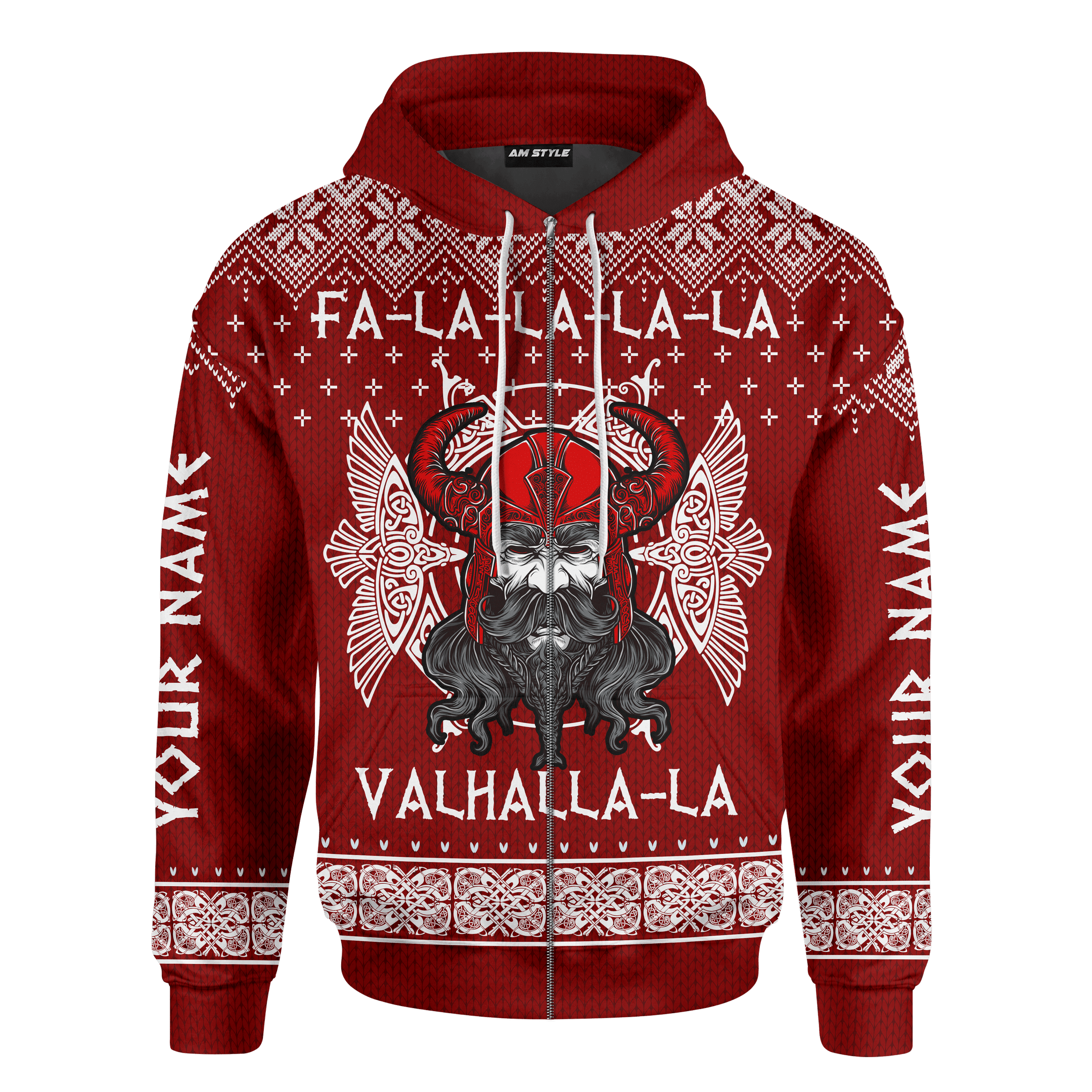 FaLaLaLaLa Valhalla Viking Odin'S Ravens Hugin & Munin Viking Ugly Christmas Sweater