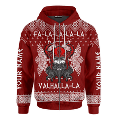 FaLaLaLaLa Valhalla Viking Odin'S Ravens Hugin & Munin Viking Ugly Christmas Sweater