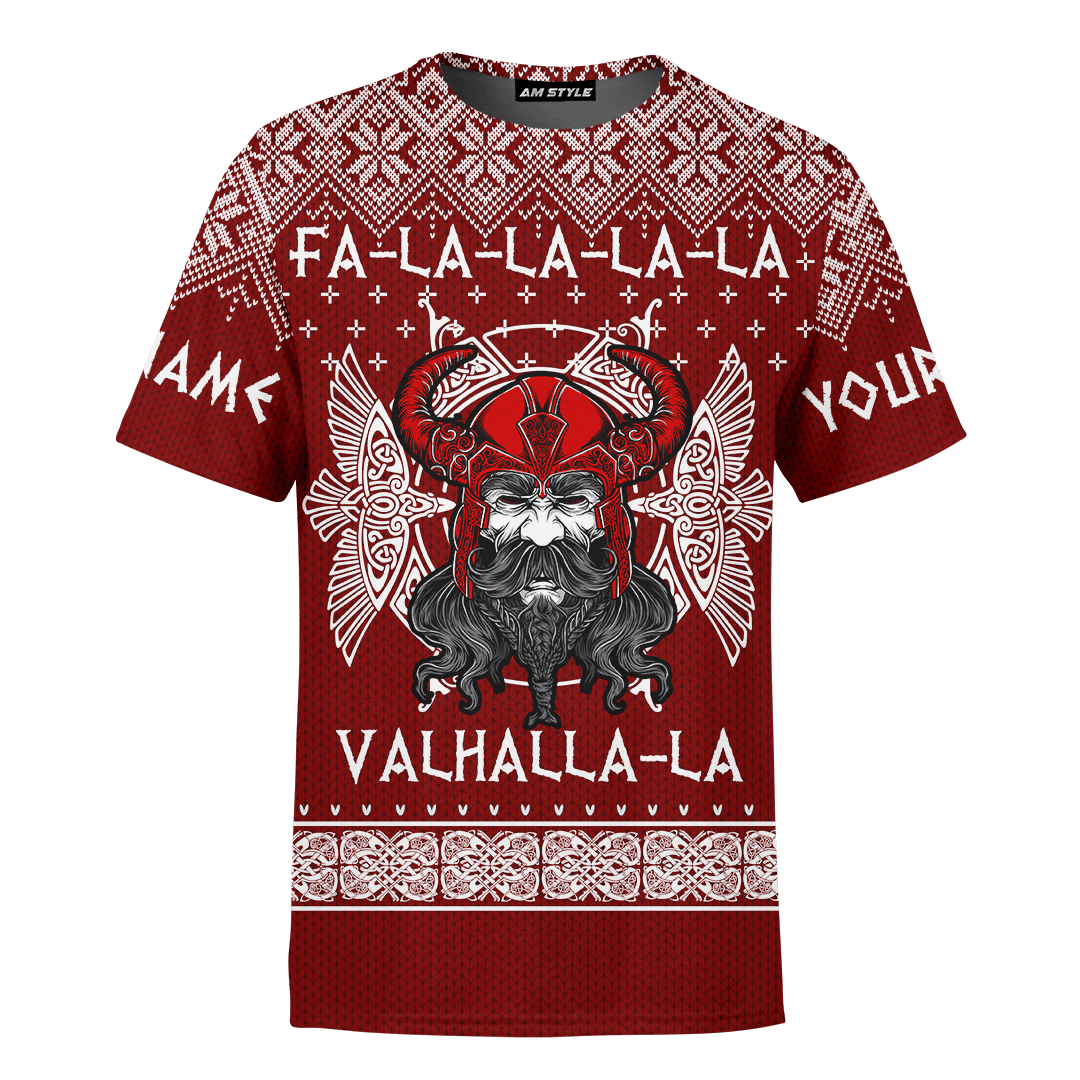 FaLaLaLaLa Valhalla Viking Odin'S Ravens Hugin & Munin Viking Ugly Christmas Sweater