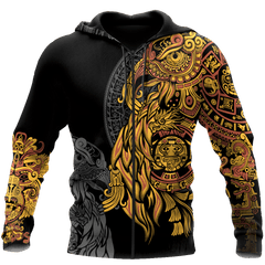 Aztec Mayan Turkey Thanksgiving 3D All Over Printed Vintage hoodie