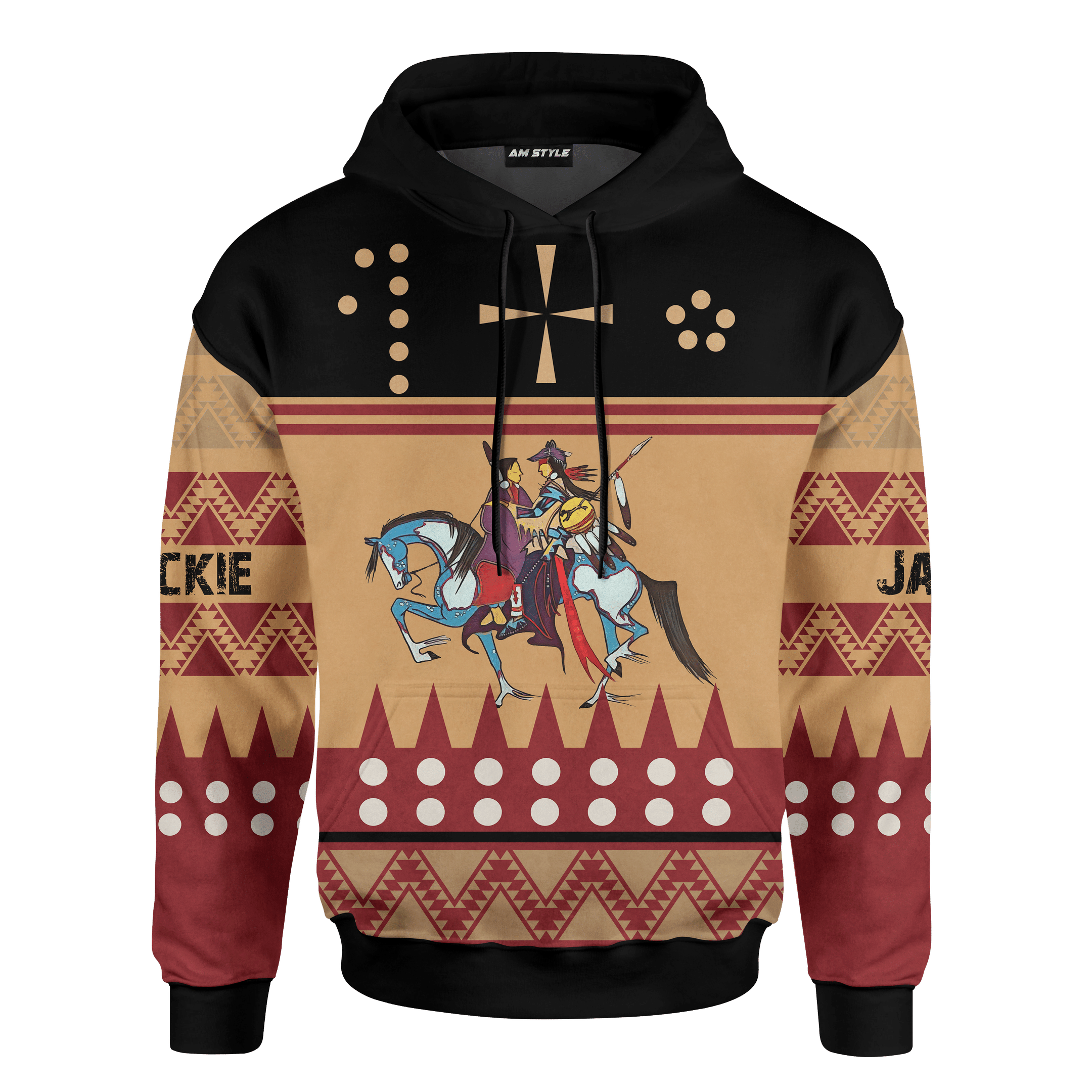 American Indian Horse Tattoo Native American Pattern for Couple Customized 3D All Over Printed Shirt - AM Style Design - Amaze Style™