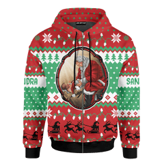 Santa And Jesus Merry Christmas Customized 3D All Over Printed Sweater