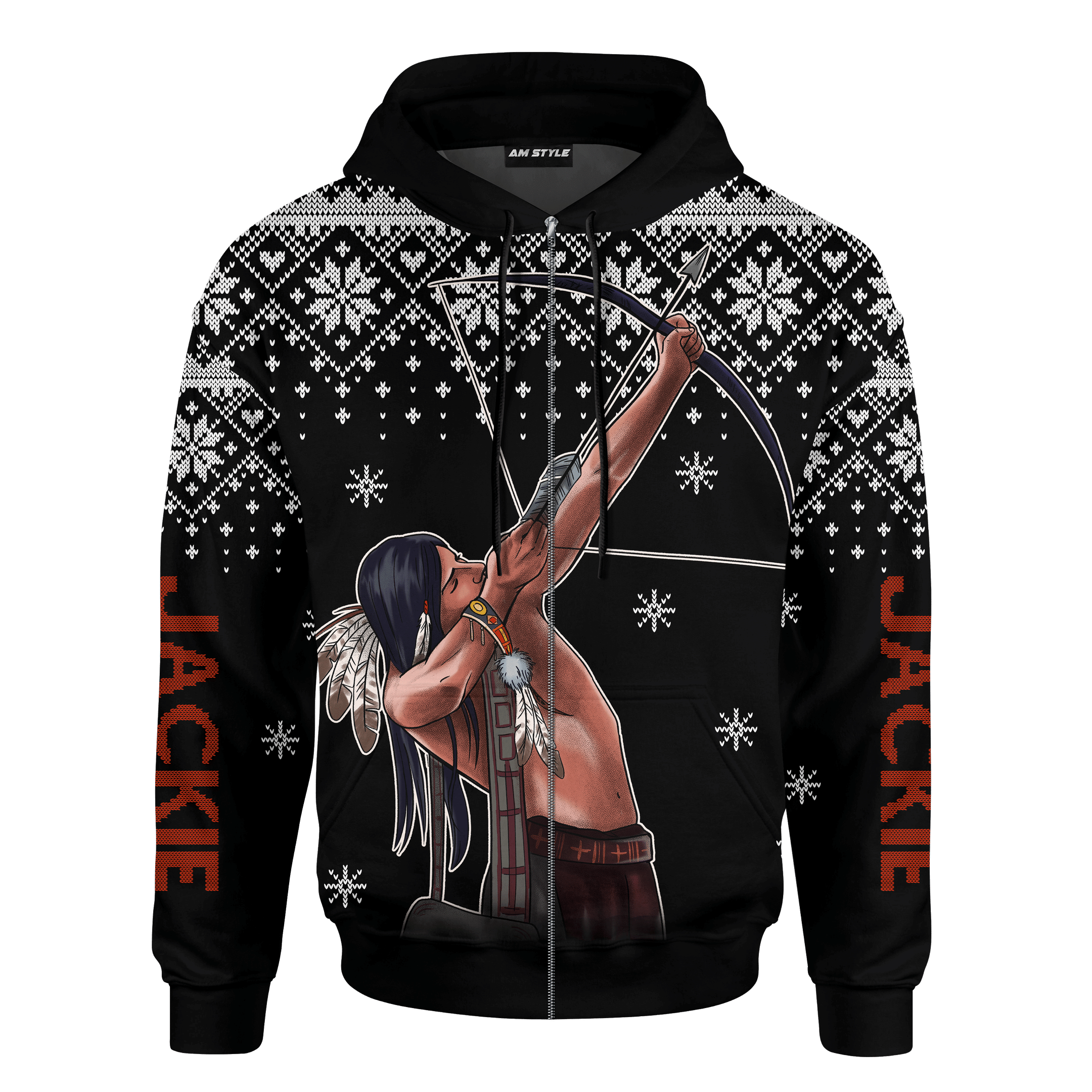 Native Archer Art Native American Christmas Customized All Over print Hoodie