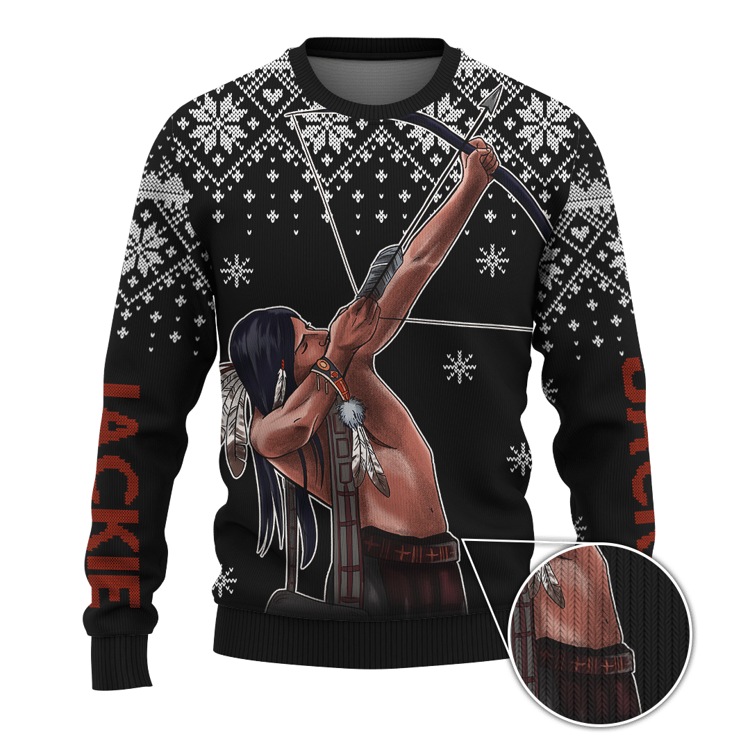 Native Archer Art Native American Christmas Customized All Over print Hoodie