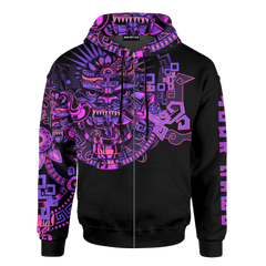 Aztec Sun Gods Mexican Mural Art Customized 3D All Over Printed Hoodie