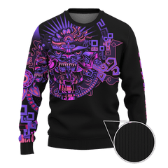 Aztec Sun Gods Mexican Mural Art Customized 3D All Over Printed Hoodie