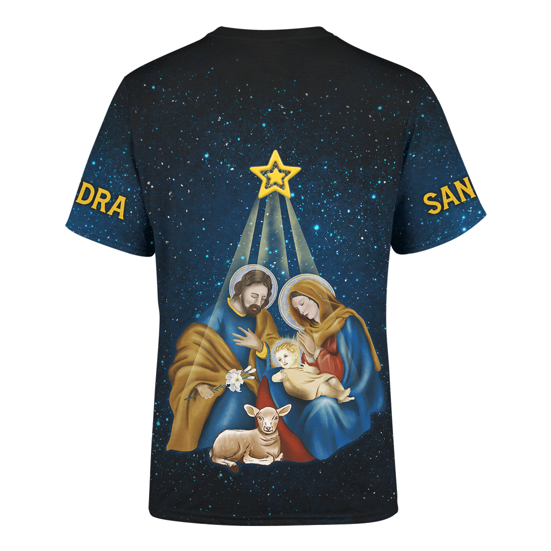 Christmas Nativity Scene Night Light Customized 3D All Over Printed Sweater - AM Style Design - Amaze Style™