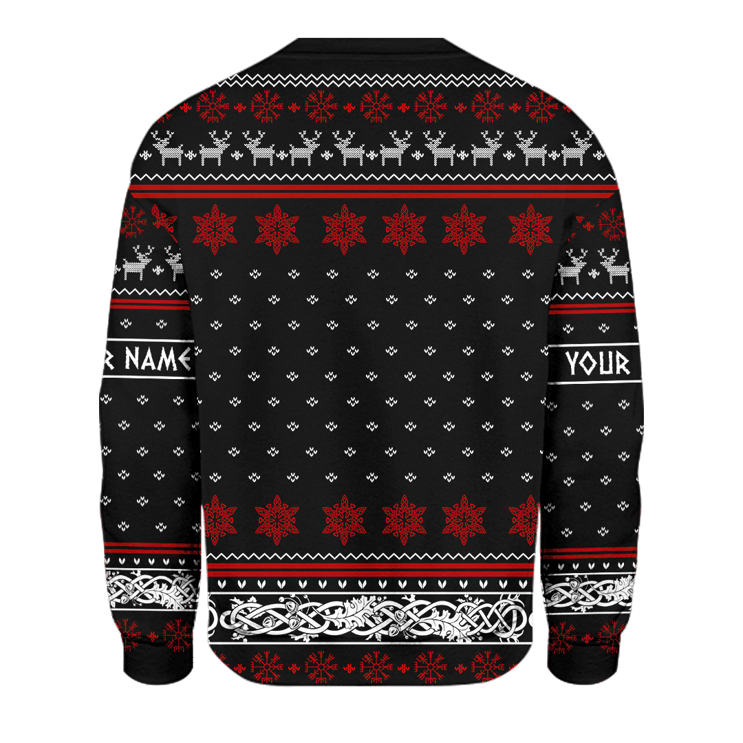 Fa-la-la-la-la Valhalla Viking Odin Candy Apple Red Colour - Viking Ugly Christmas Sweater - AM Style Design - Amaze Style™