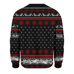 Fa-la-la-la-la Valhalla Viking Odin Candy Apple Red Colour - Viking Ugly Christmas Sweater - AM Style Design - Amaze Style™