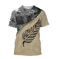 Australia Fern Kangaroo Maori Style Polynesian 3D All Over Print Unisex hoodie