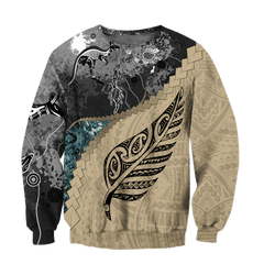 Australia Fern Kangaroo Maori Style Polynesian 3D All Over Print Unisex hoodie