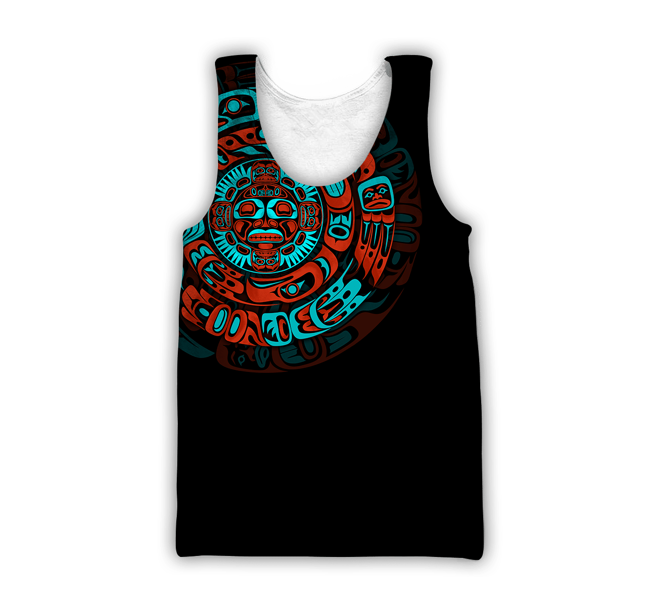 Native American Mandala Northwest Pacific Black And Turquoise Color Native American All Over Print hoodie