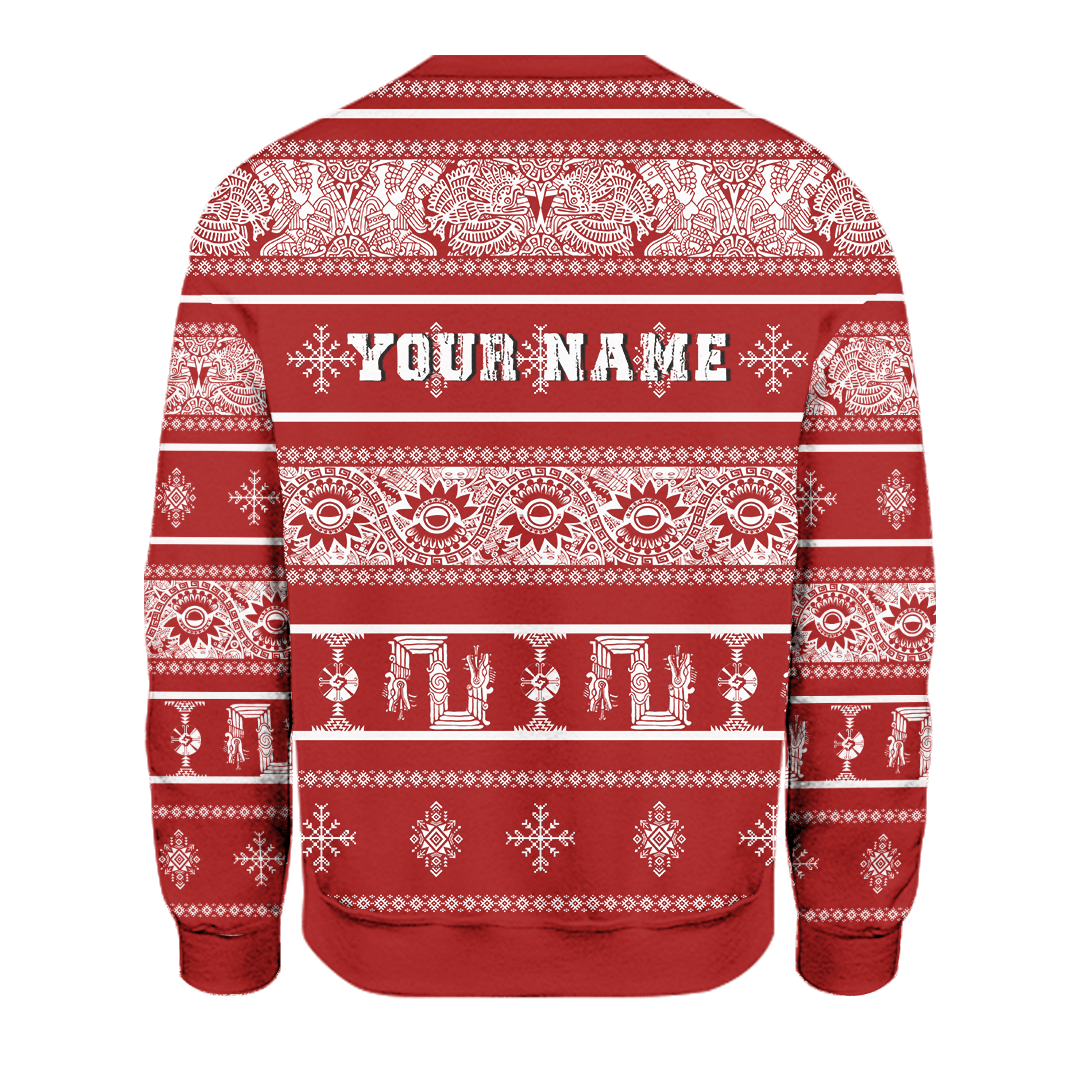 Aztec Christmas Aztec Maya Mexica Christmas Customized 3D All Over Printed Sweater- AM Style Design - Amaze Style™