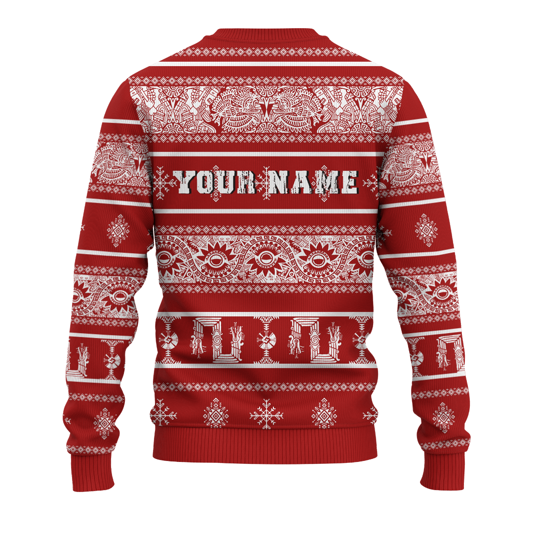 Aztec Christmas Aztec Maya Mexica Christmas Customized 3D All Over Printed Sweater- AM Style Design - Amaze Style™