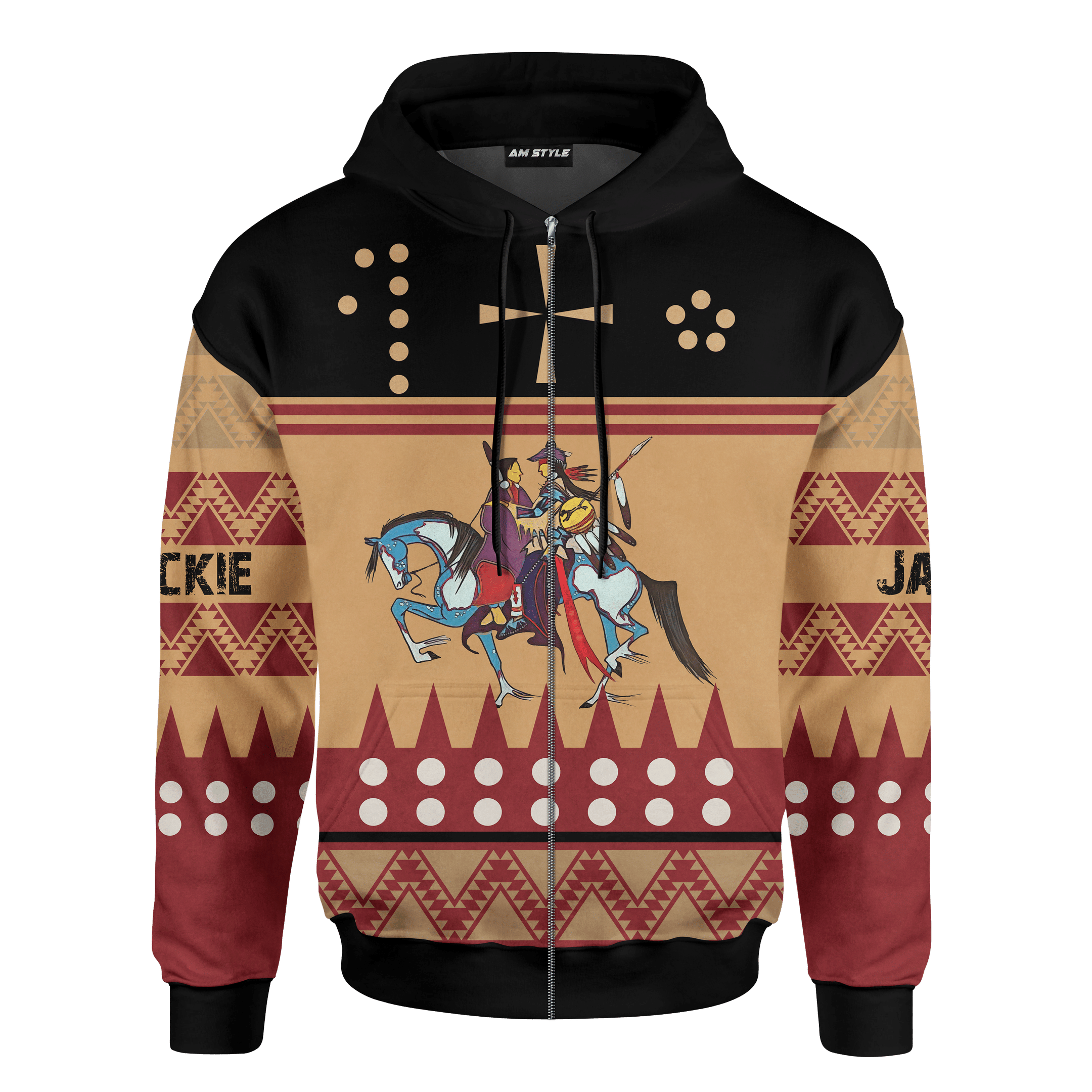 American Indian Horse Tattoo Native American Pattern for Couple Customized 3D All Over Printed Shirt - AM Style Design - Amaze Style™