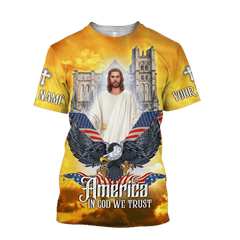 In God We Trust Independence Day Customized 3D All Over Printed hoodie